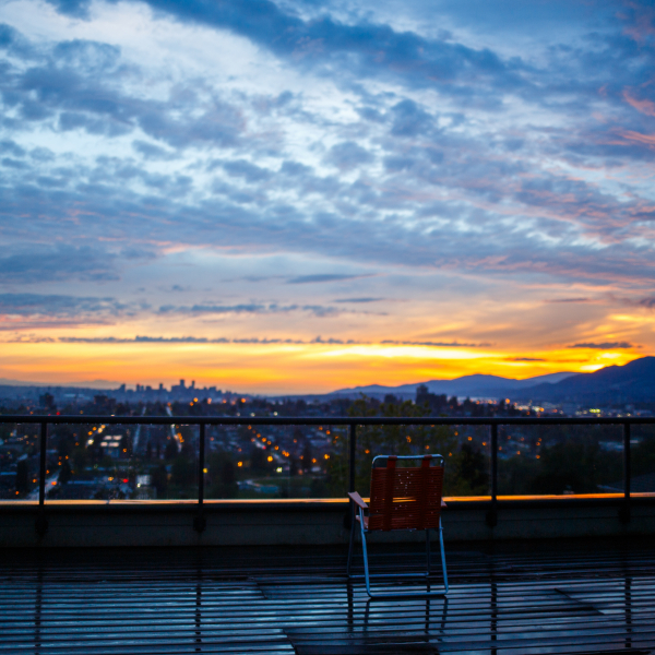 Orange Folding Chair and Vancouver