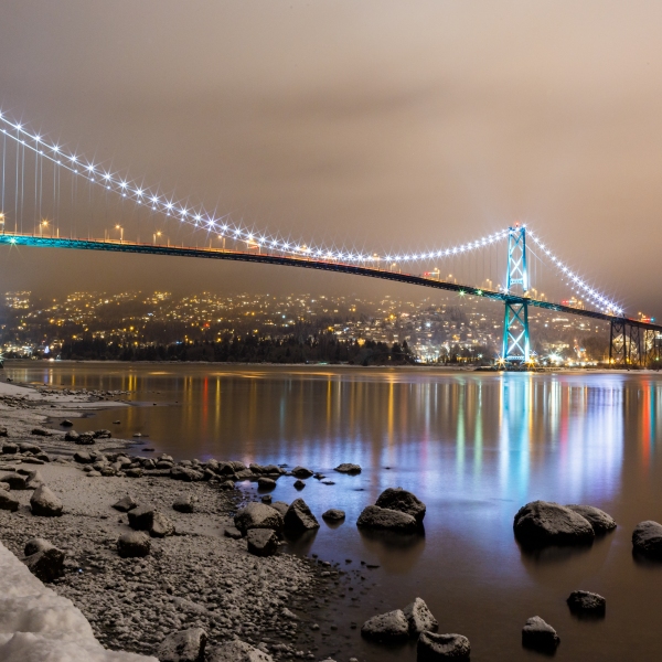 Lions Gate Bridge in Winter
